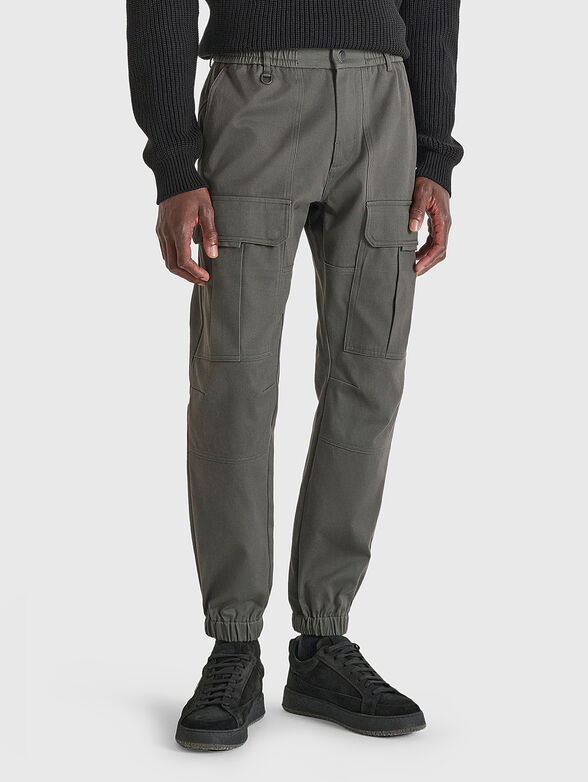 Cargo trousers with mini logo - 1