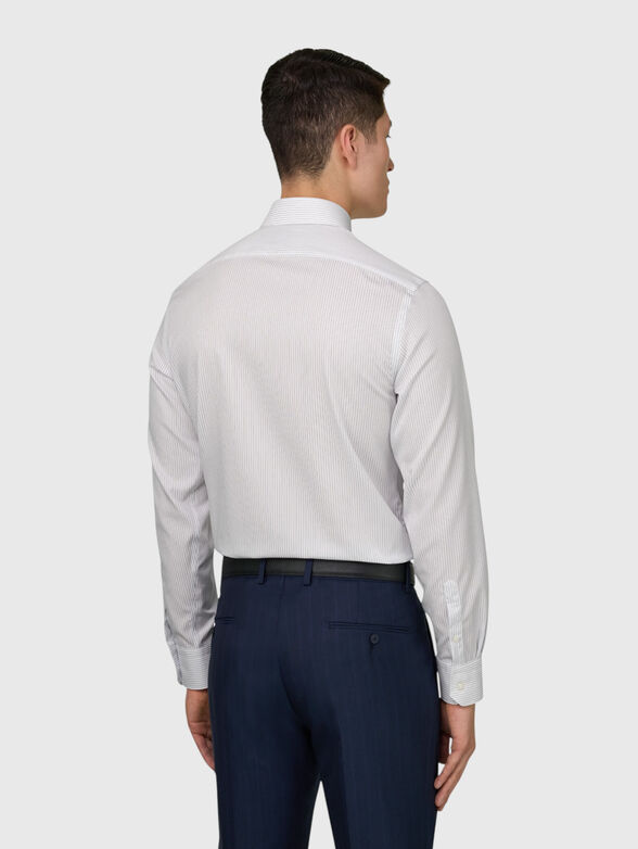 Striped slim fit cotton shirt - 3