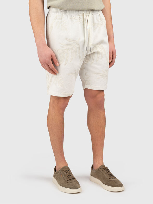Cotton shorts with floral motifs - 1