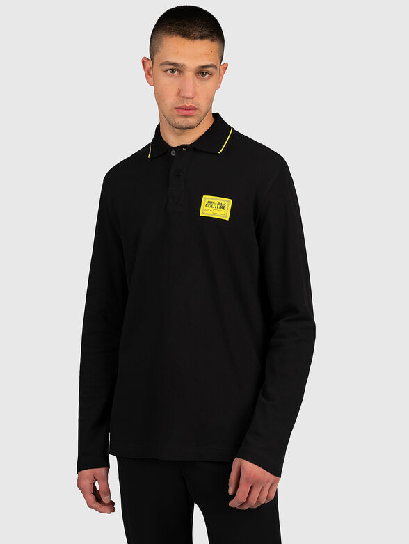 Polo shirt with long sleeves and logo detail - 1