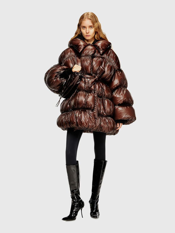 W-INONA quilted down jacket with belt - 2