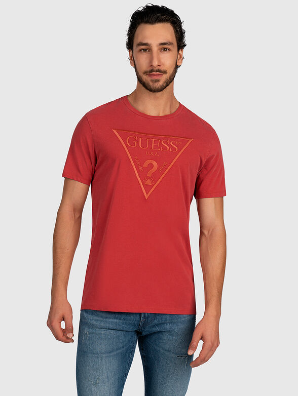 T-shirt with embroidered triangular logo - 2