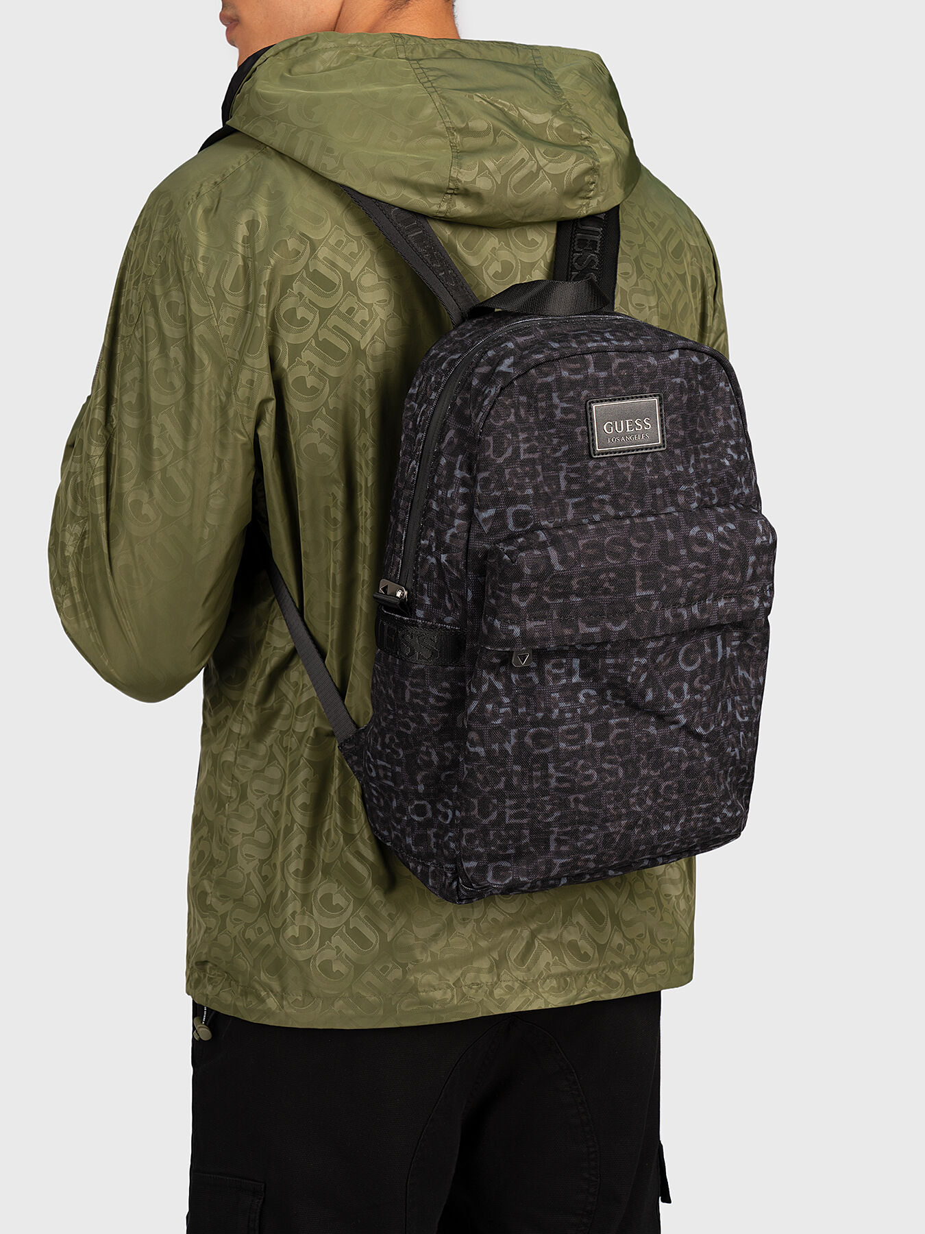ELVIS Backpack with monogram logo print brand GUESS Globalbrandsstore en