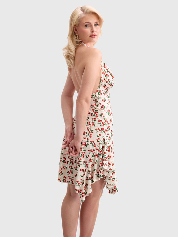 Dress with contrasting print and open back - 2