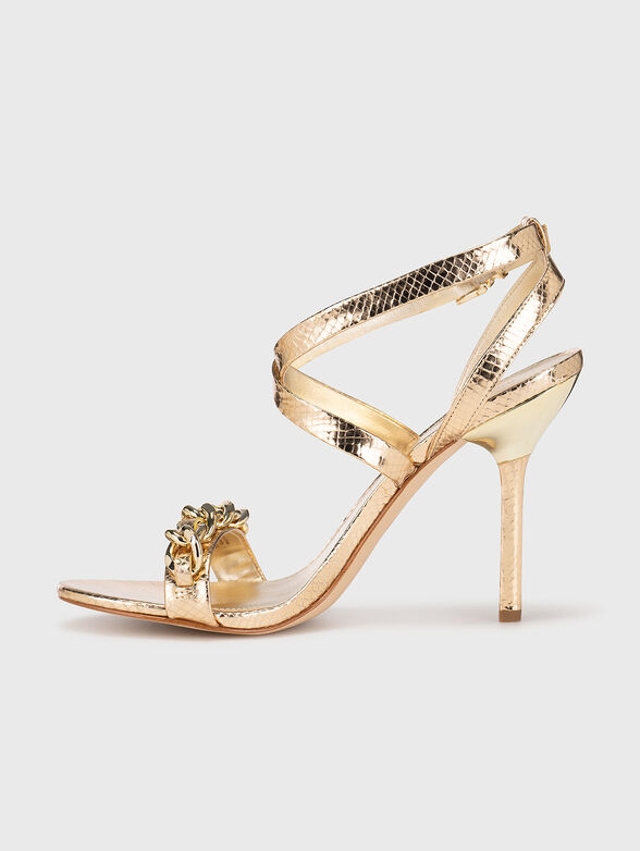 ASHA gold heeled sandals - 4