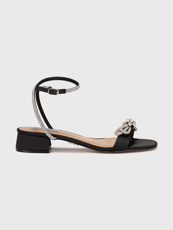 MIABLE black sandals with applied rhinestones - 1