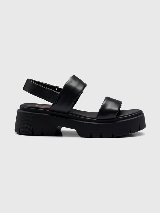 KRIS black leather sandals - 1