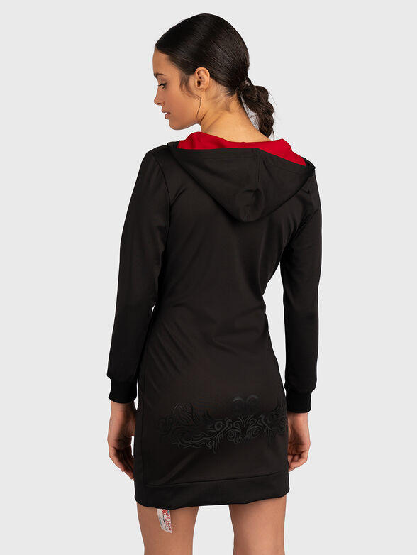Black dress with print - 1