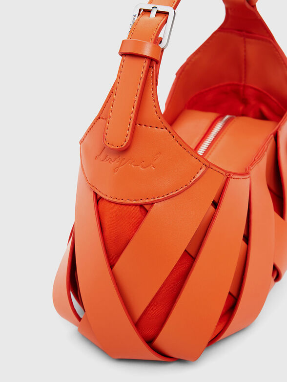 Orange bag with braided effect - 5
