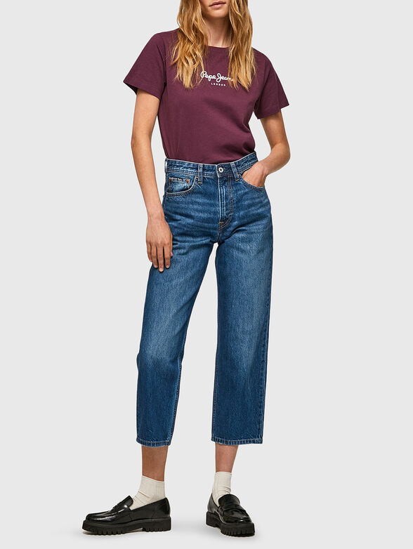 CAMILA black T-shirt with logo print - 2