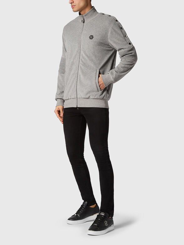 Logo patch sweatshirt in black - 2