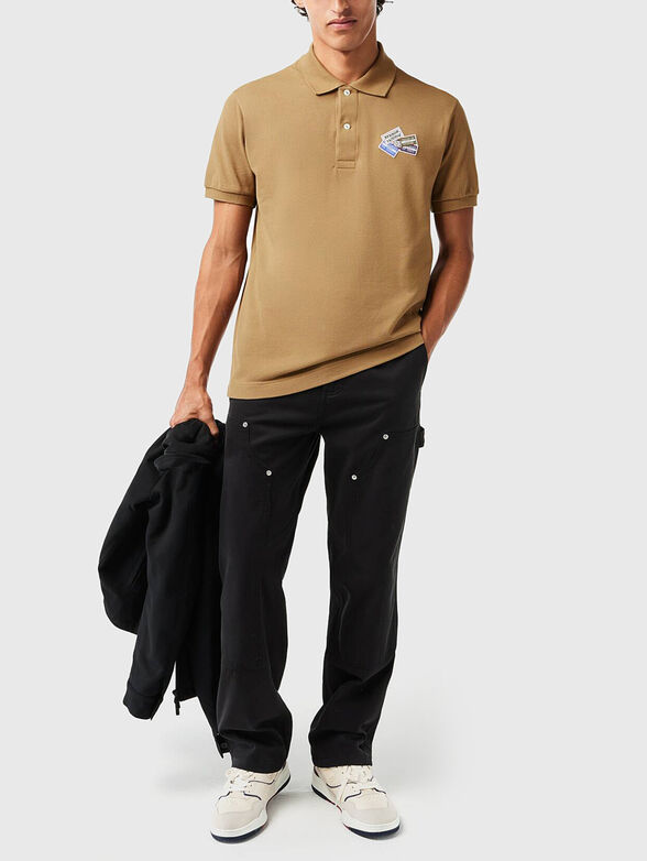 L.12.12 cotton piqu&eacute; badge detail polo shirt - 2