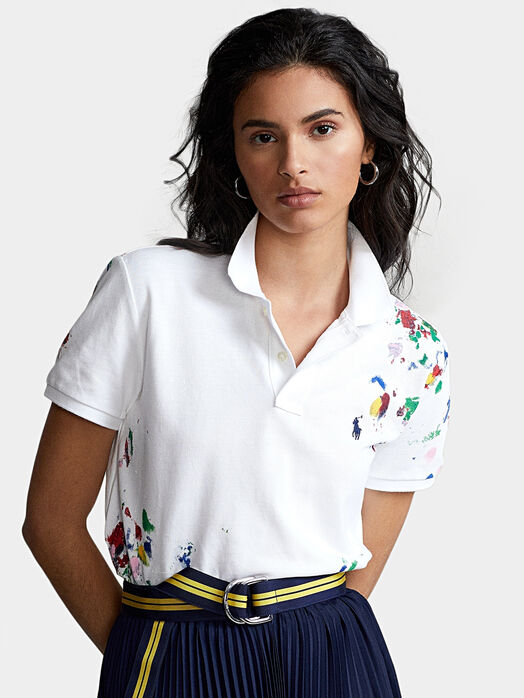 Polo shirt with art accents
