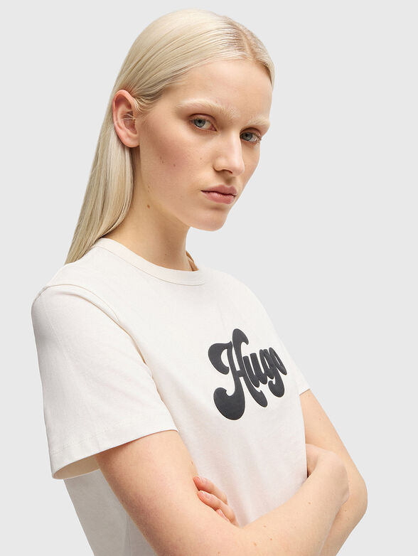 Cotton T-shirt with oval neckline - 4