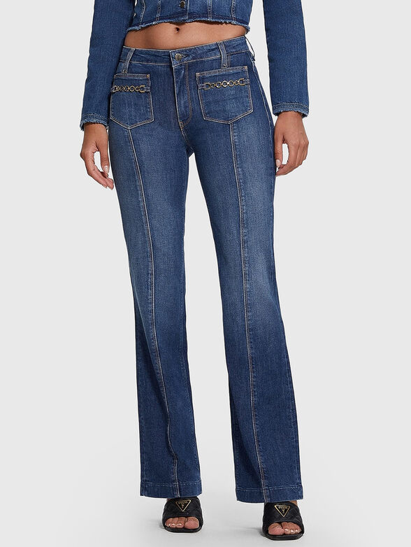 Jeans with accent stitches - 1