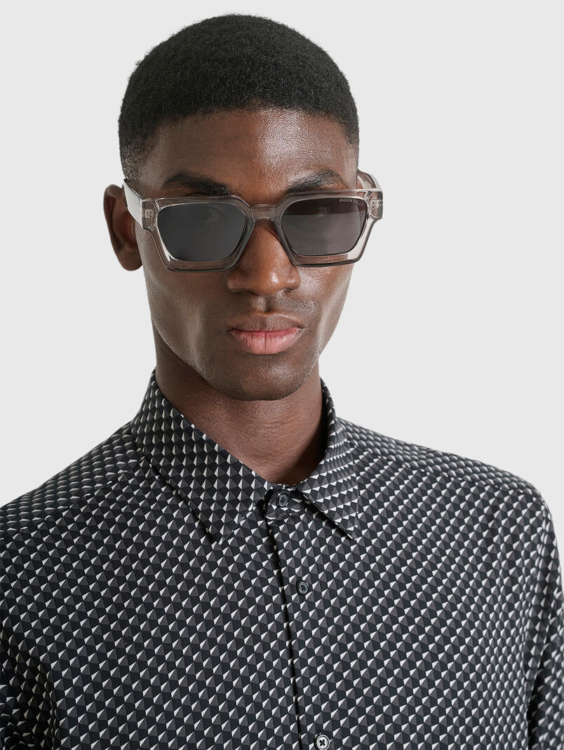 BARCELONA cotton shirt with micro print - 3