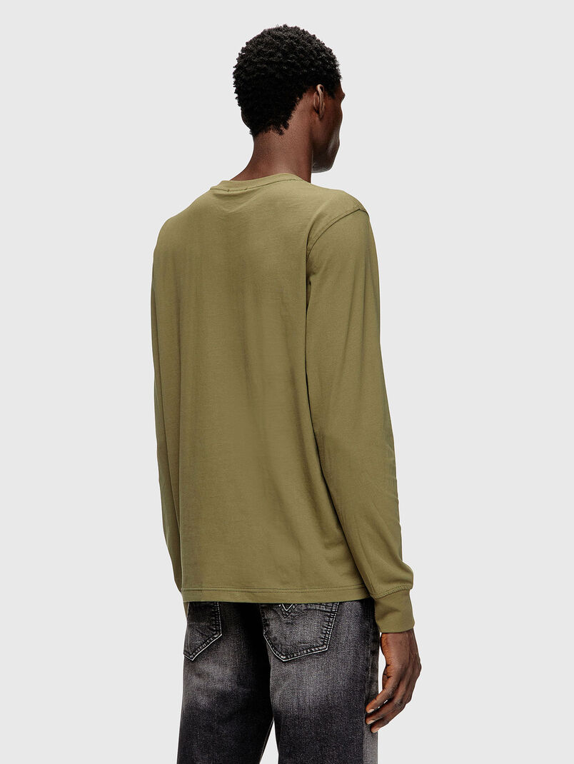 T-ADJUST-LS-V1 cotton blouse with oval neckline - 3