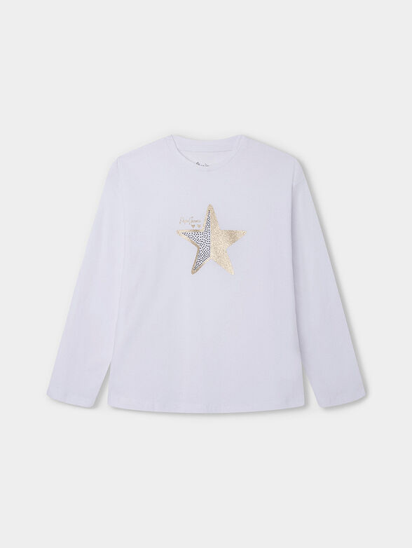 BRANDIE blouse with shiny print - 1
