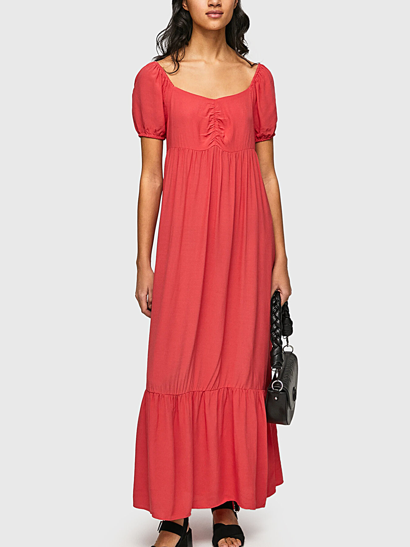 BERNARDETTE maxi dress with puff sleeves brand Pepe Jeans Globalbrandsstore en