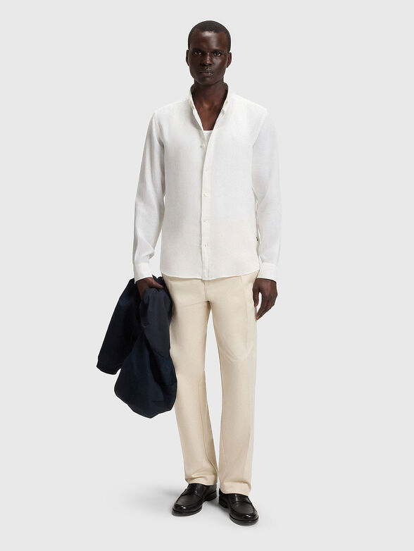 Linen shirt in blue color - 2