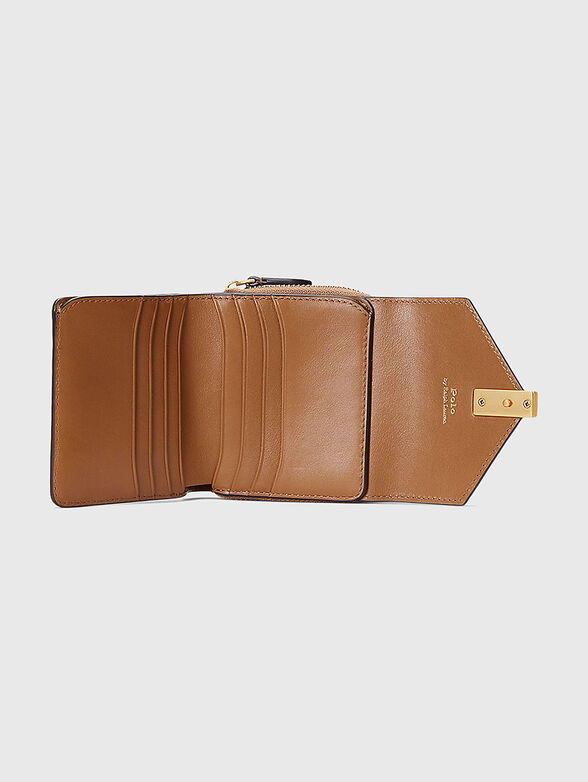 Leather wallet with gold details - 3