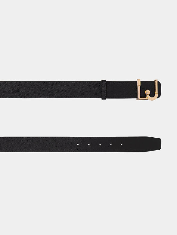 Belt with golden logo buckle - 2