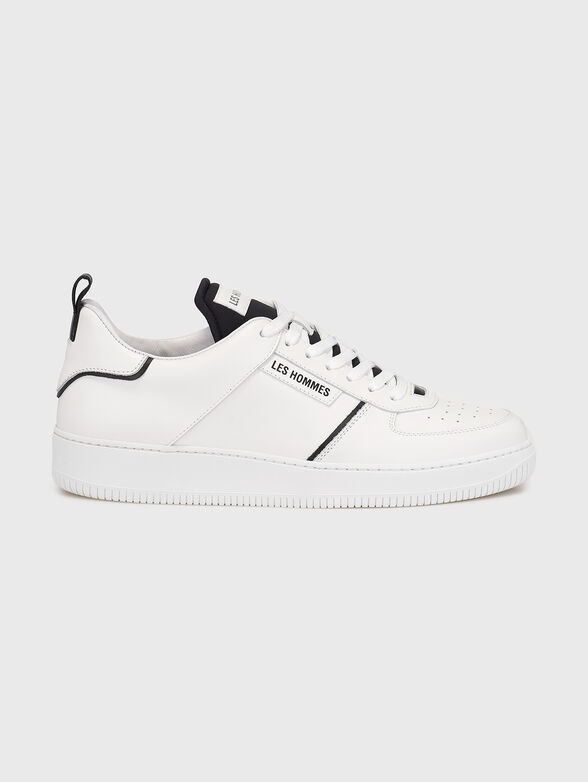 White leather sports shoes - 1