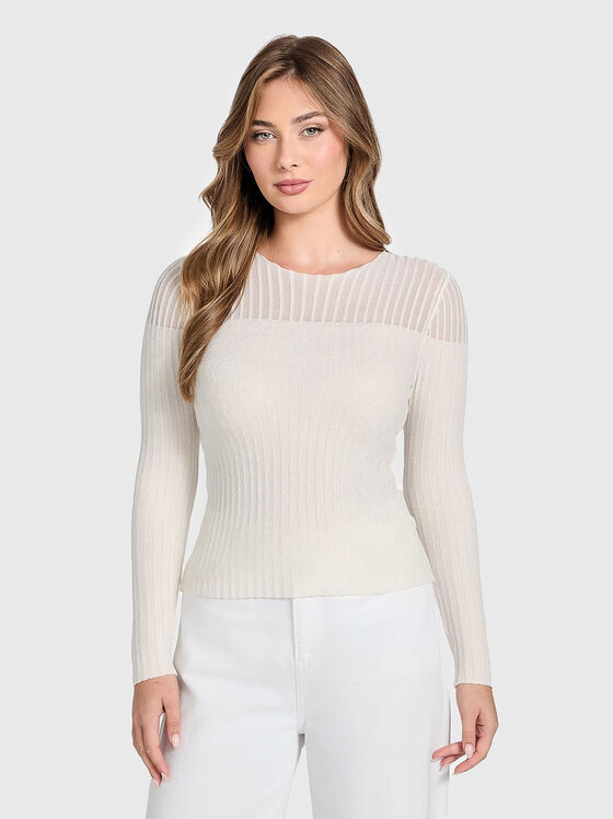 Пуловер ROWENA с полупрозрачен детайл - 1