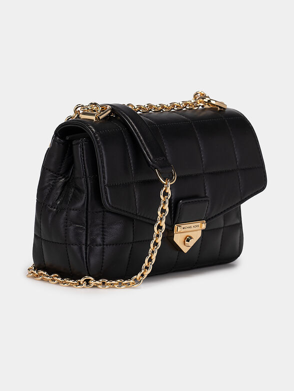 Black crossbody bag with quilted effect - 4