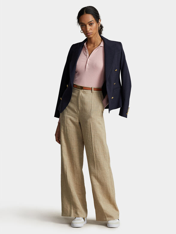 Blouse with collar and long sleeve - 2