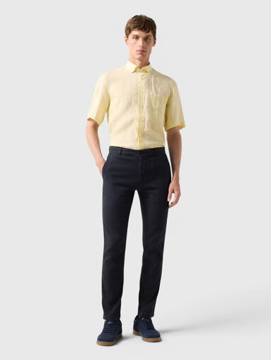 Linen and cotton blend trousers - 5