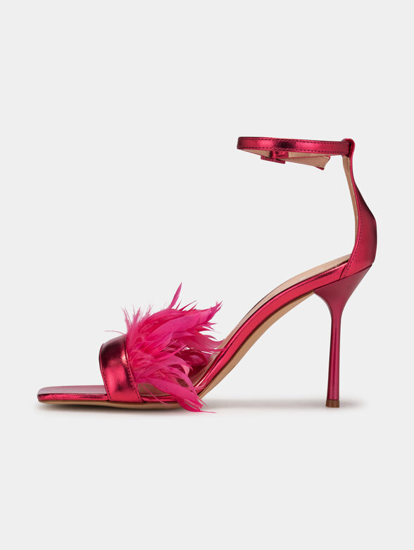 CAMELIA sandals with feathers - 4