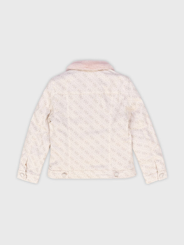 Denim jacket with 4G monogram logo print - 2