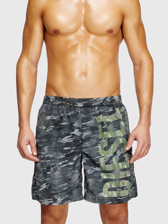 POWEL-47.5-UTLT beach shorts with logo detail - 1