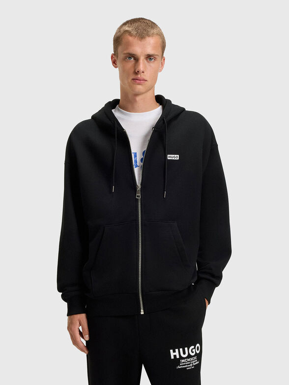 Sweatshirt with hood and zip - 1