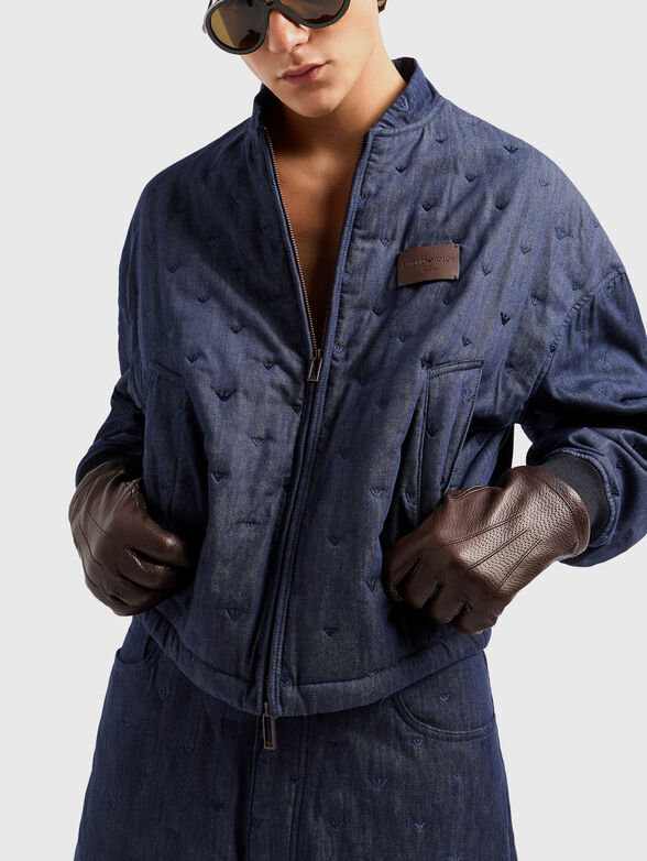 Denim jacket with embroidery  - 4