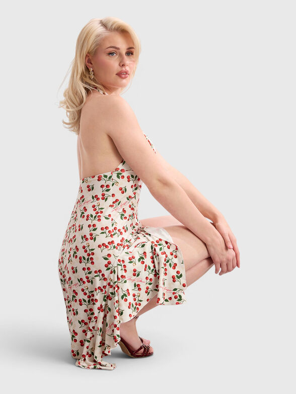Dress with contrasting print and open back - 3