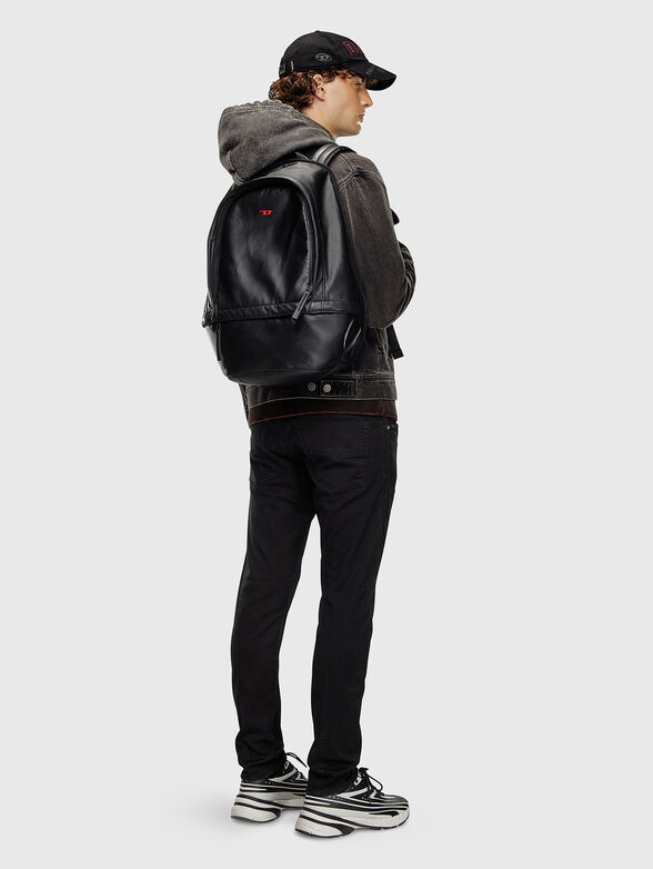 RAVE leather backpack with logo - 1