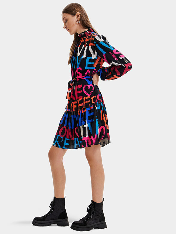 SIENA dress with multicolored print - 3