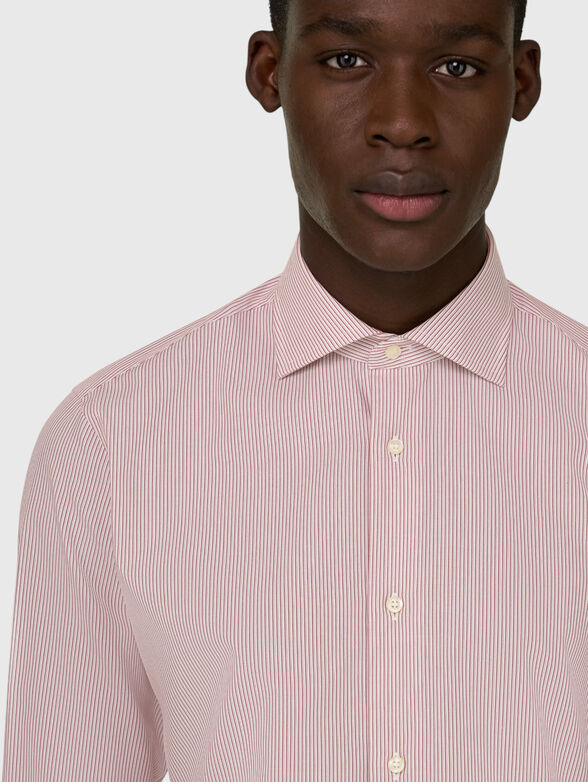 Cotton shirt with stripes - 4