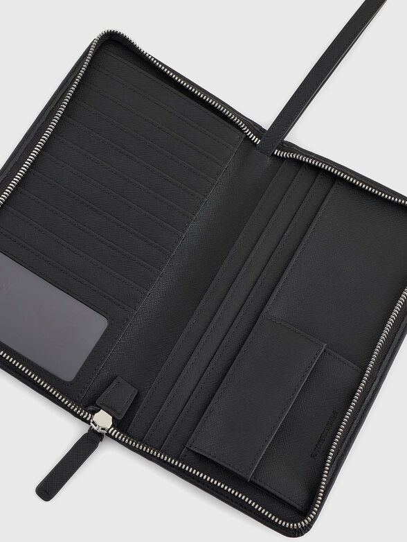 Saffiano effect logo wallet - 6