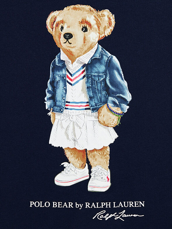 Dark blue dress with Polo Bear print - 2