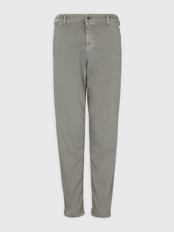Mid-rise straight-leg trousers - 1