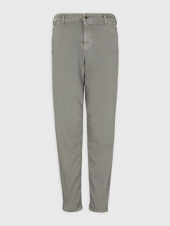 Mid-rise straight-leg trousers - 1