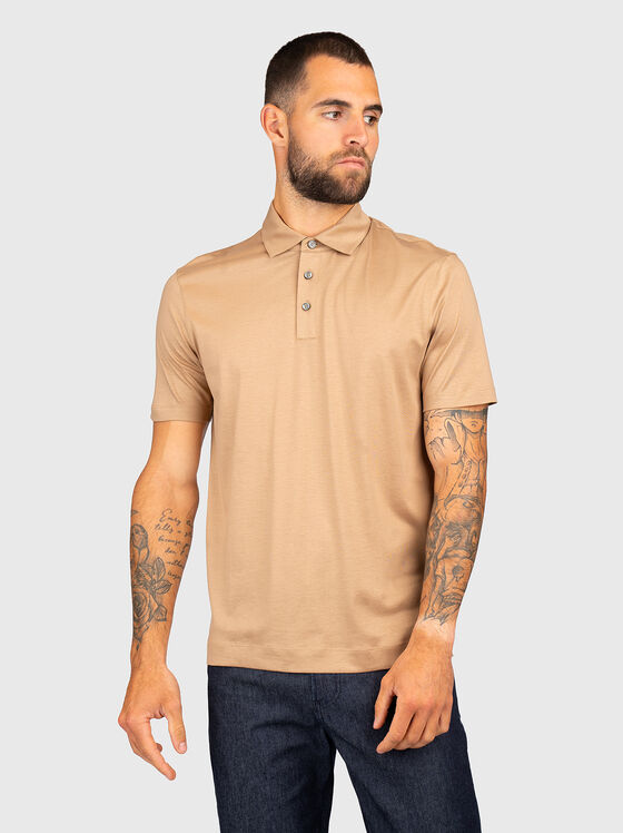 Cotton blend polo shirt - 1