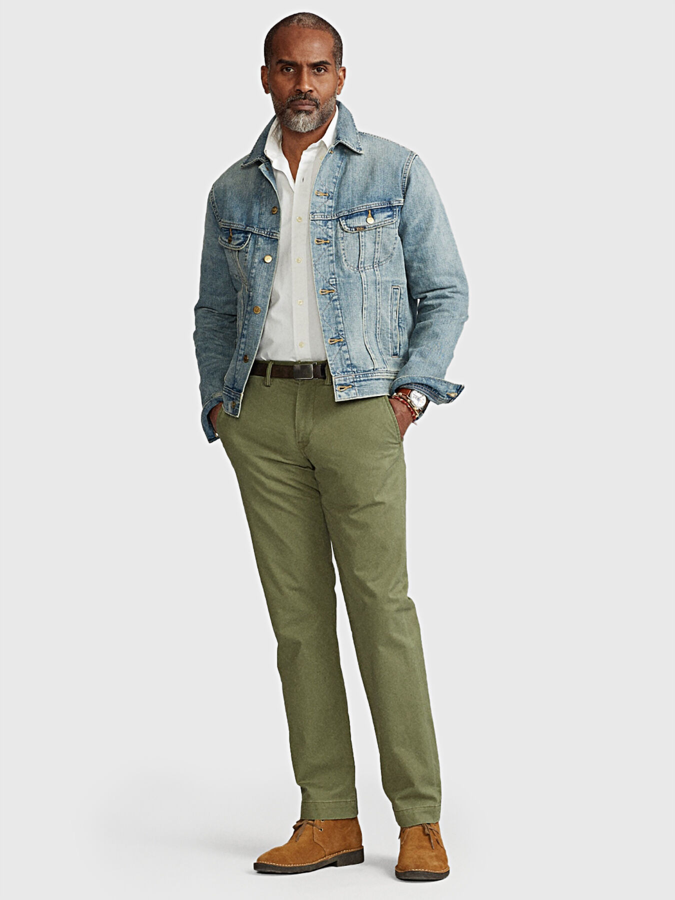 Denim jacket polo shirt deals