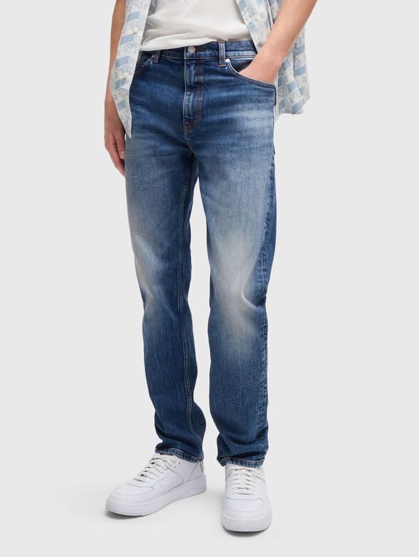 Slim fit jeans with with bleached effect - 1