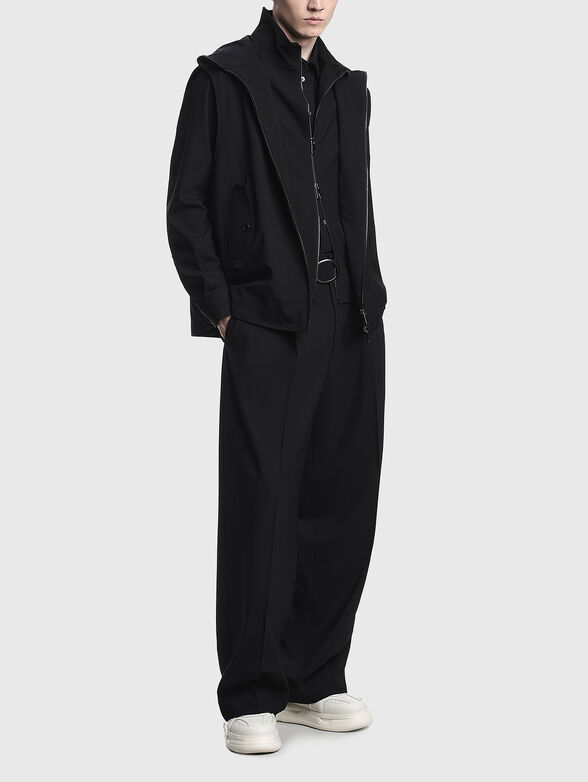Wool-blend cardigan with a hood - 2