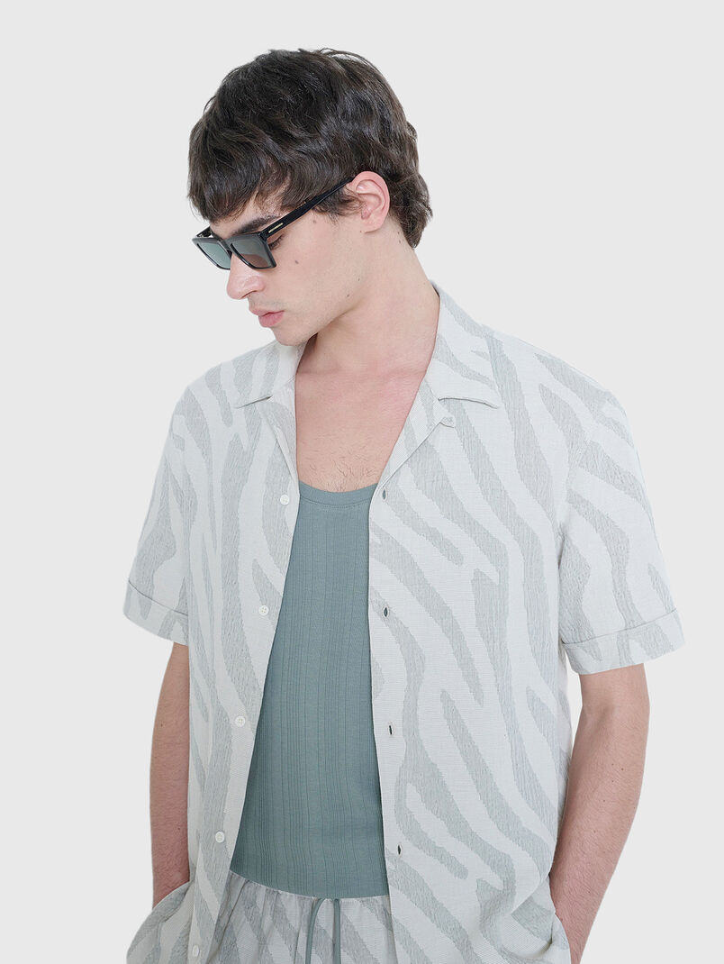 HONOLULU cotton shirt with short sleeves - 3