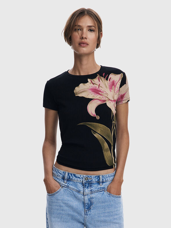 Floral print T-shirt - 1